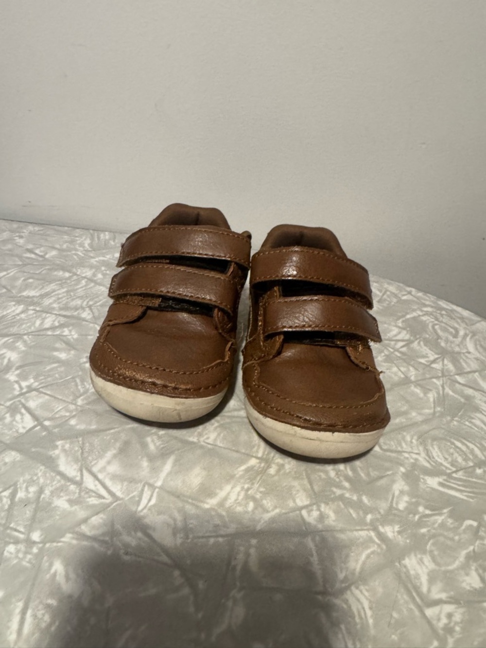 Stride Rite Kids Brown Leather Velcro Shoes